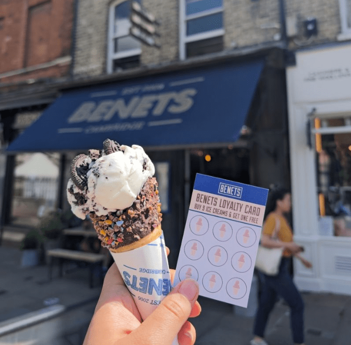 ice cream mockup and loyalty card using oodles AI